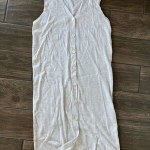 Sleeveless Button-Down Knit Dress